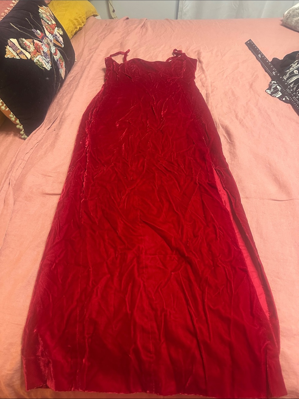 Retro Red Velvet Dress “1992”
